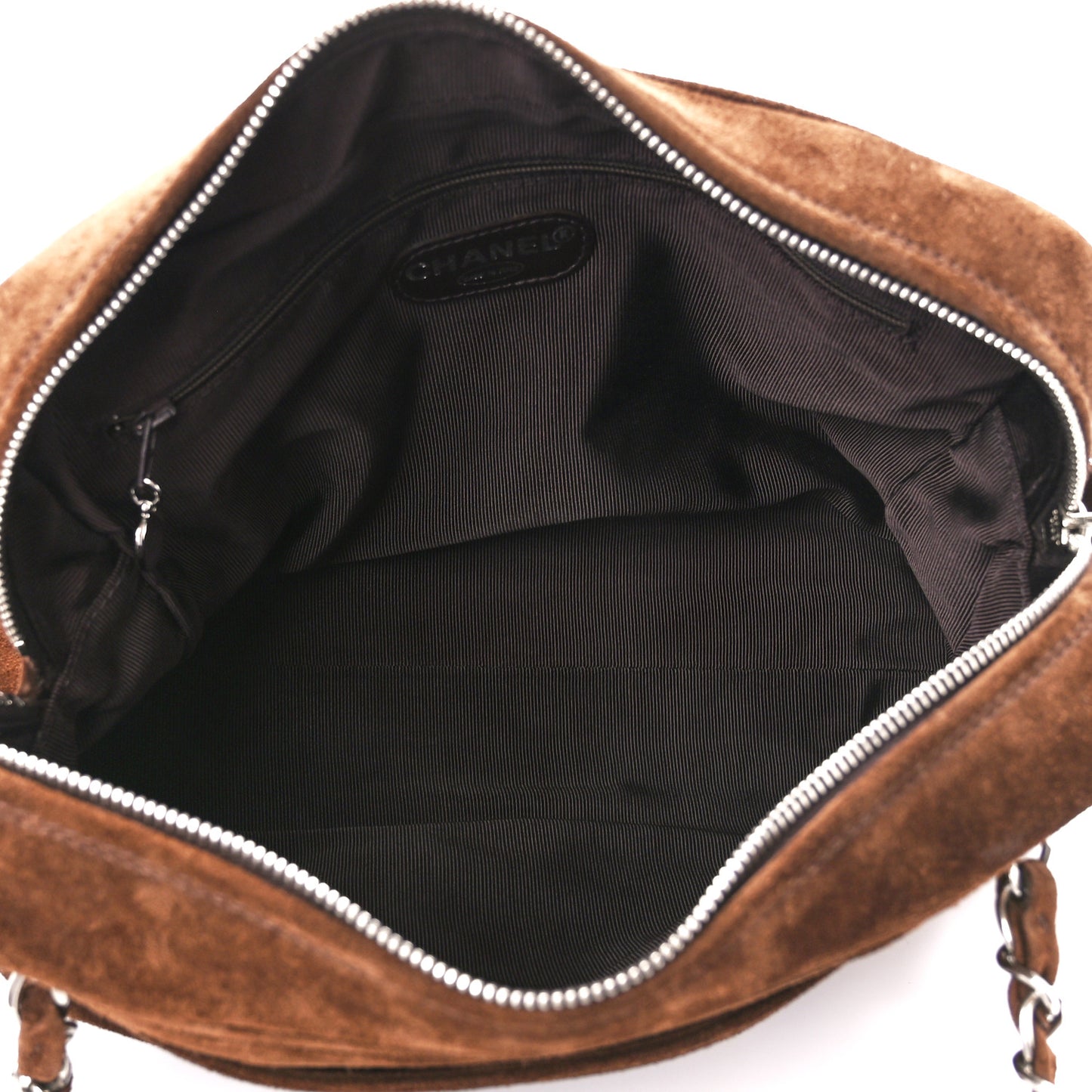 Suede CC Shoulder Bag Brown