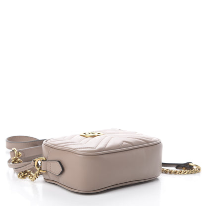 Gucci Calfskin Matelasse Mini GG Marmont Chain Shoulder Bag Porcelain Rose 3 of 8
