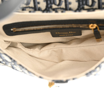 Christian Dior Oblique Saddle Bag Blue 5 of 10