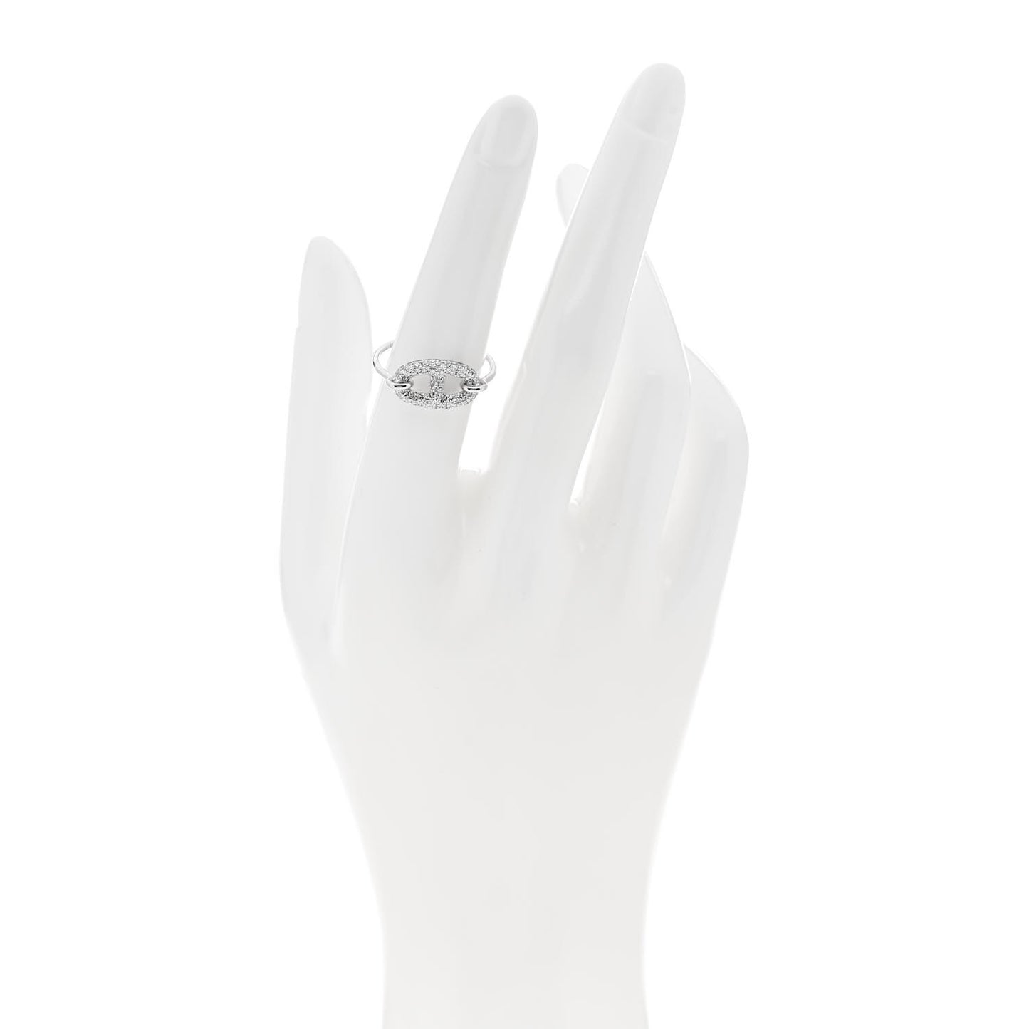18K White Gold Diamond New Farandole Ring 53 6.5