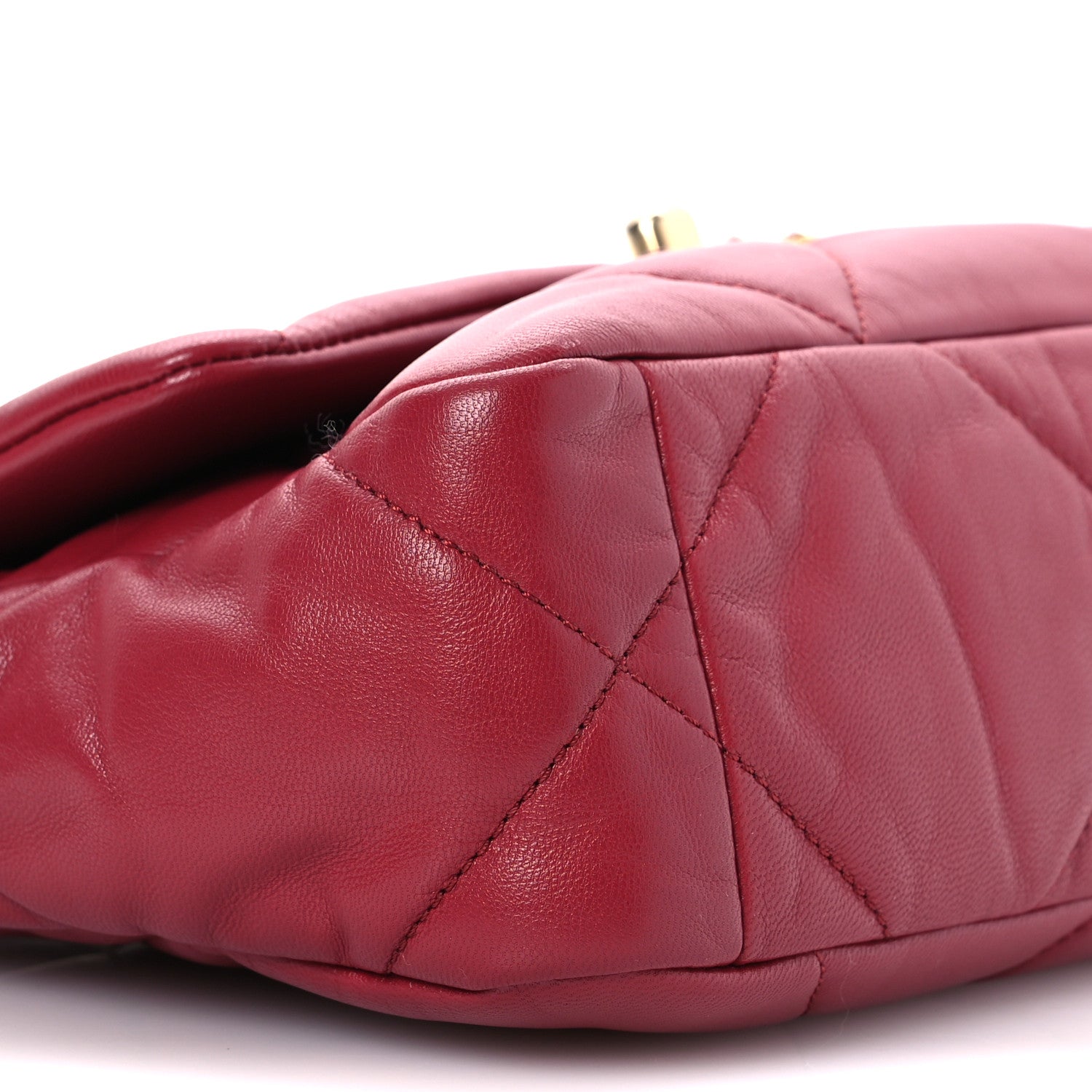 Chanel Goatskin Quilted Medium Chanel 19 Flap Red 10 of 12