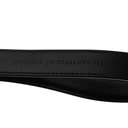 Saint Laurent Smooth Calfskin Monogram Square Buckle Belt 70 Black 4 of 6