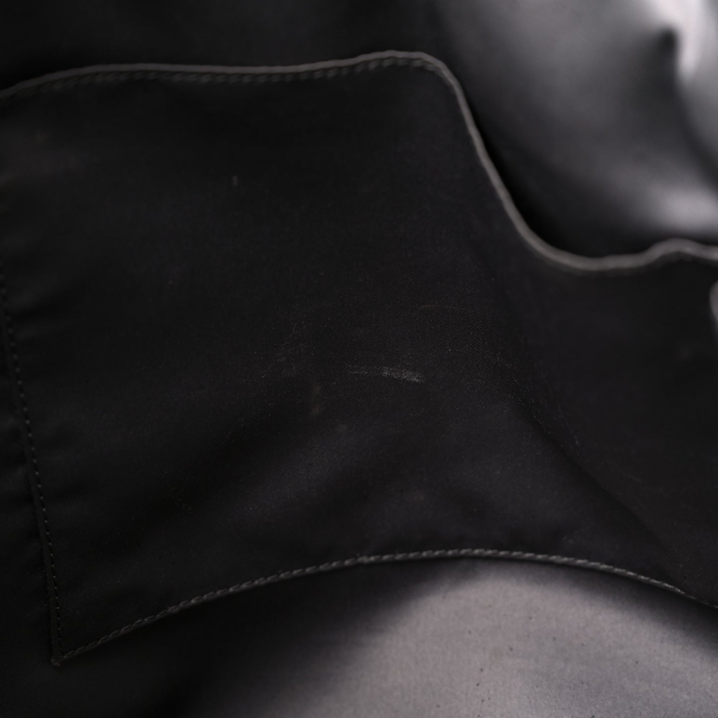 Crinkled Coated Canvas Le Marais Large Tote Black