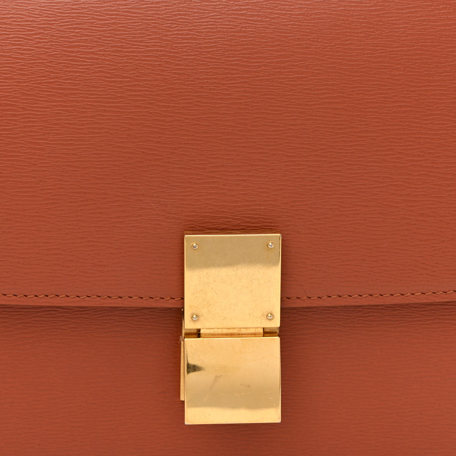 Celine Liege Calfskin Medium Classic Box Flap Bag Terracotta 8 of 10