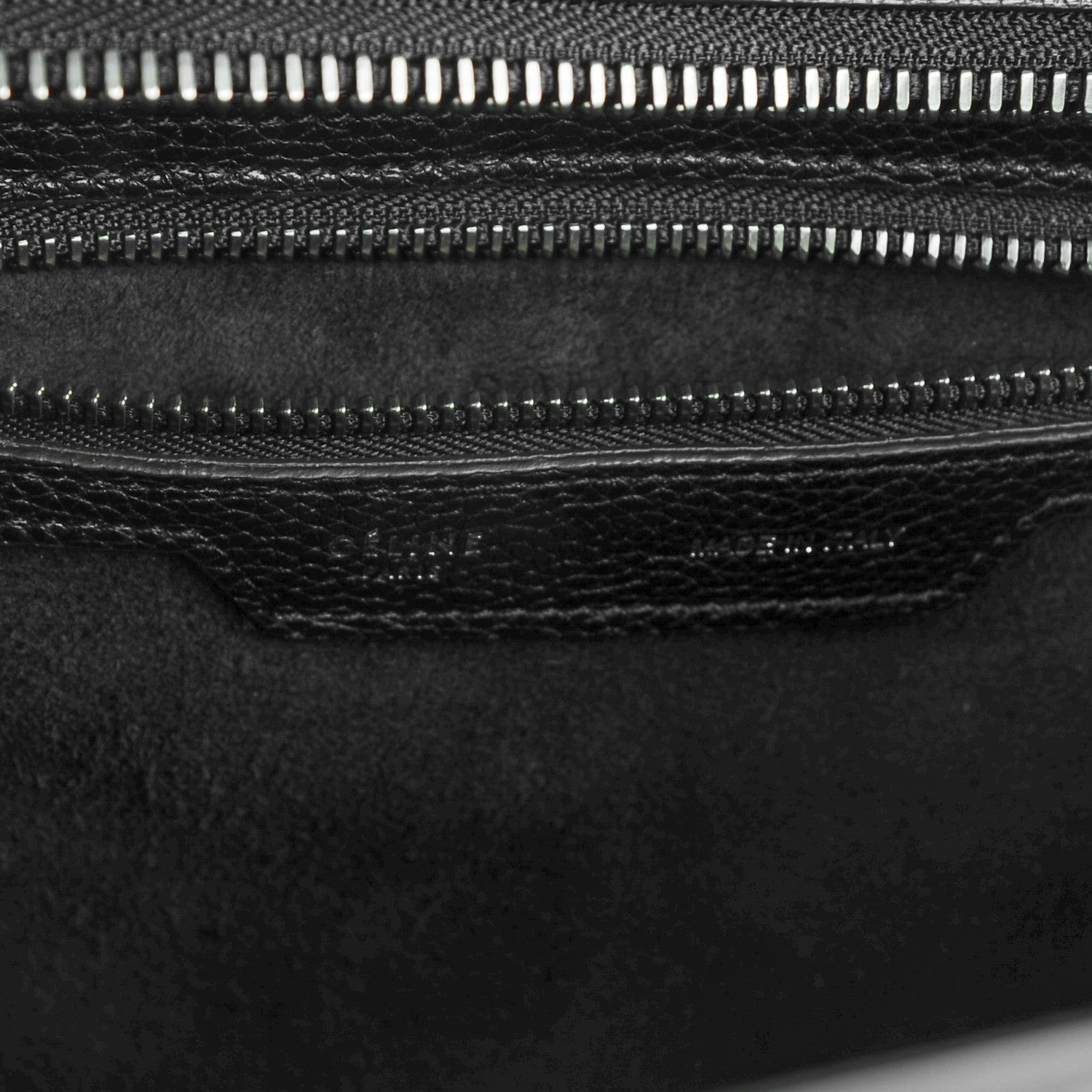 Celine Drummed Calfskin Micro Luggage Black 6 of 7