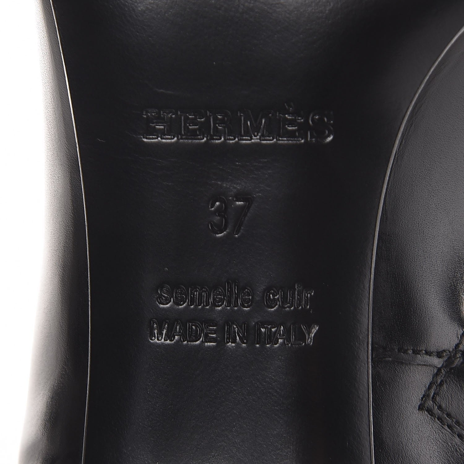 Hermes Calfskin Perrine Ankle Boots 37 Black 6 of 8