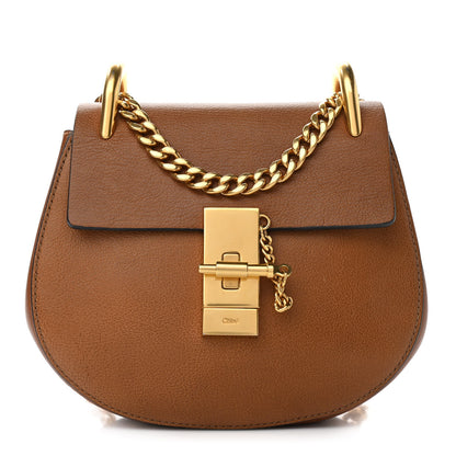 Chloe Grained Lambskin Mini Drew Shoulder Bag Caramel 1 of 11
