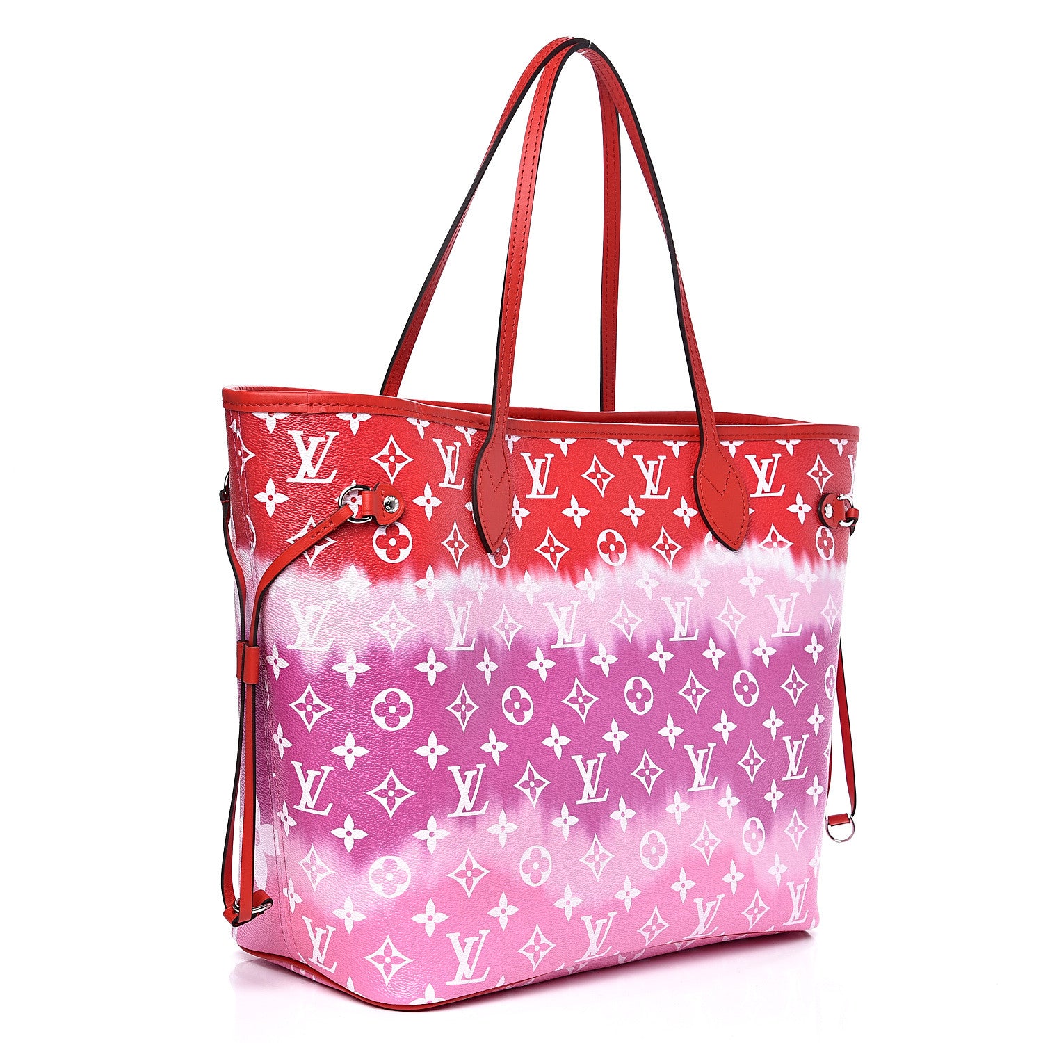 Louis Vuitton Monogram Escale Neverfull MM Rouge 2 of 8