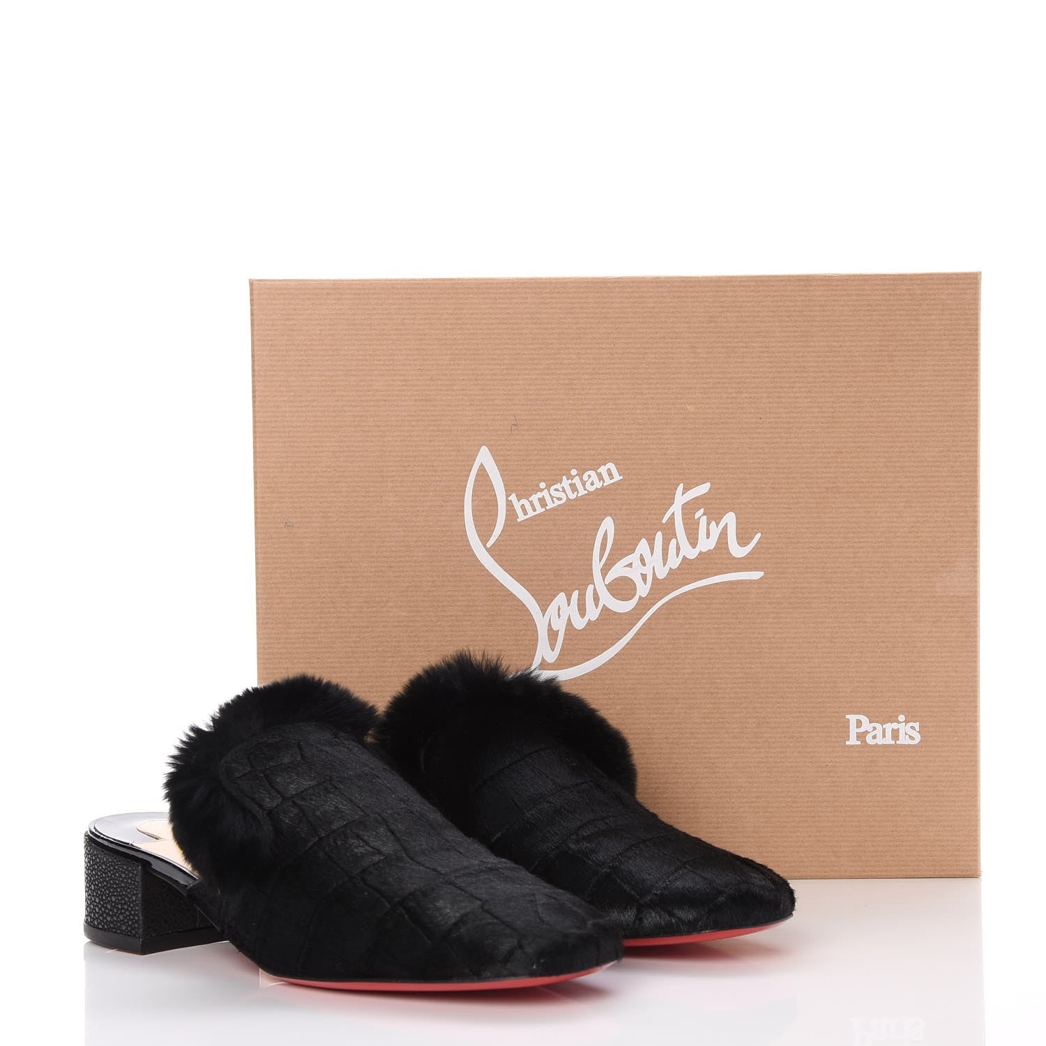 Christian Louboutin Pony Hair Boudiva Mules 36.5 Black 8 of 8