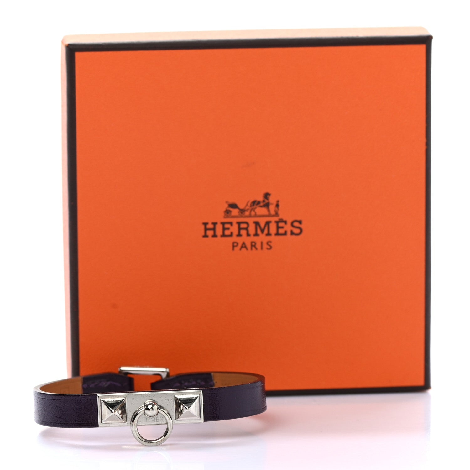 Hermes Chamonix Micro Rivale Bracelet XS Raisin 7 of 7