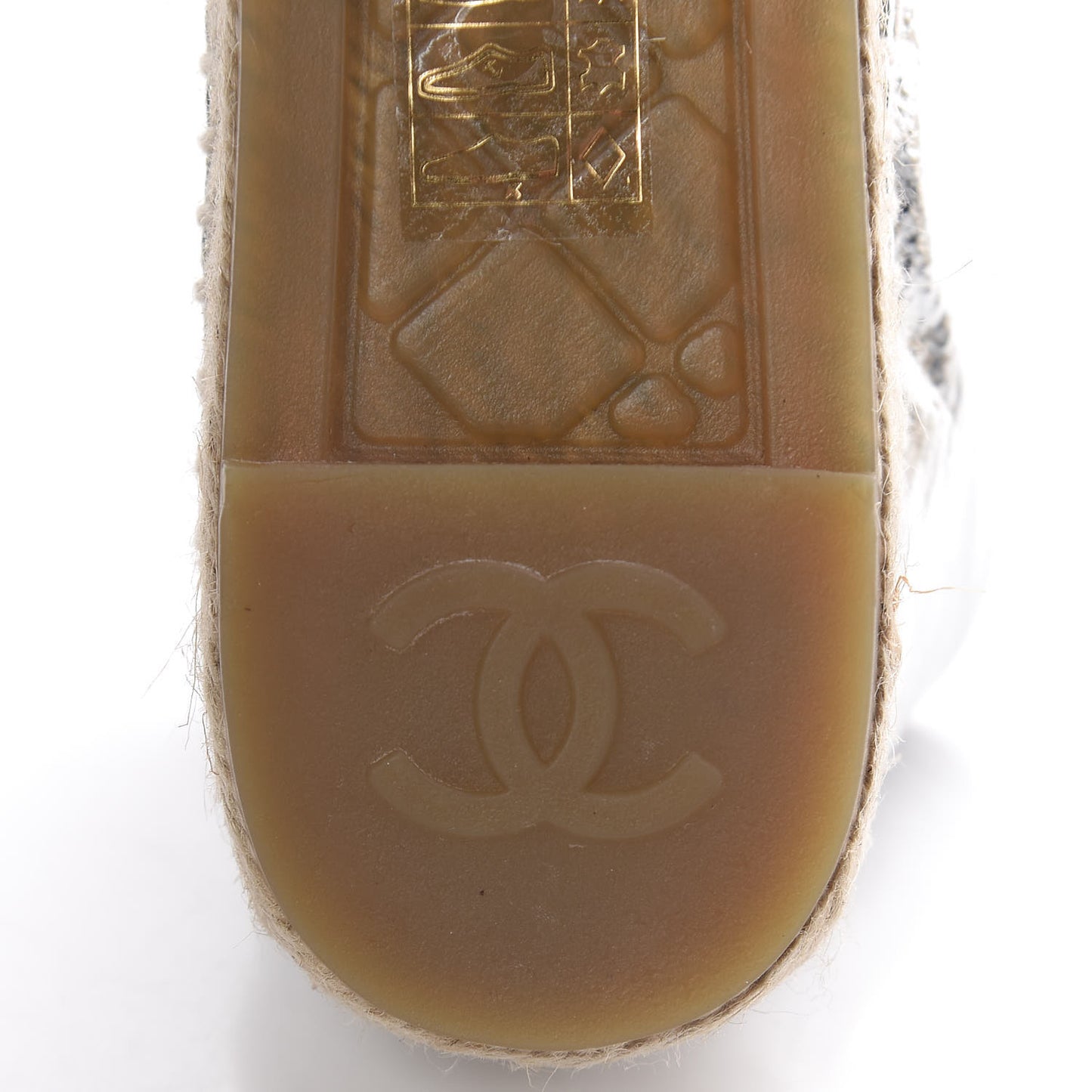 Laminated Goatskin CC Espadrilles 35 Silver