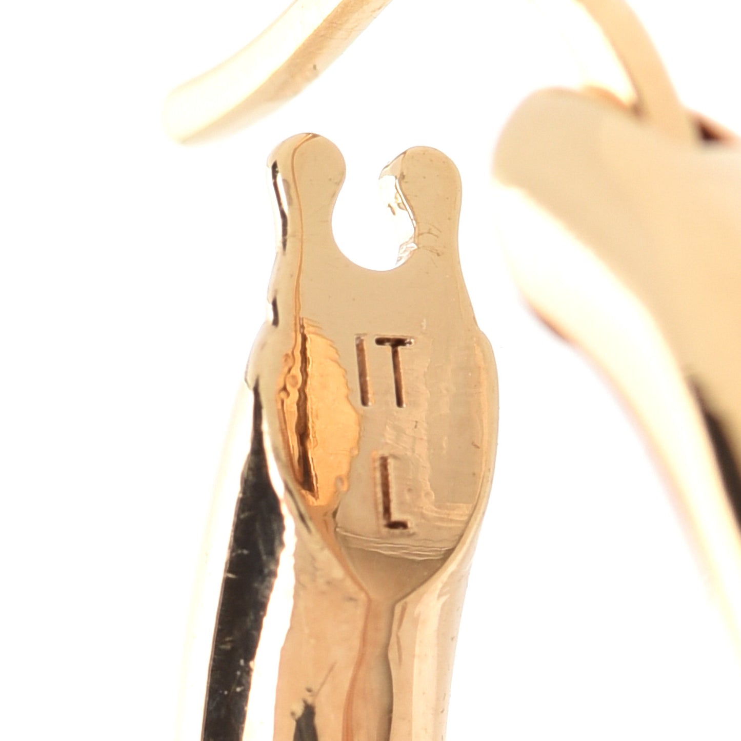 Metal Fall In Love Hoop Earrings GM Gold