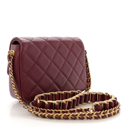 Chanel Caviar Quilted Mini Chain Soul Flap Burgundy 3 of 10