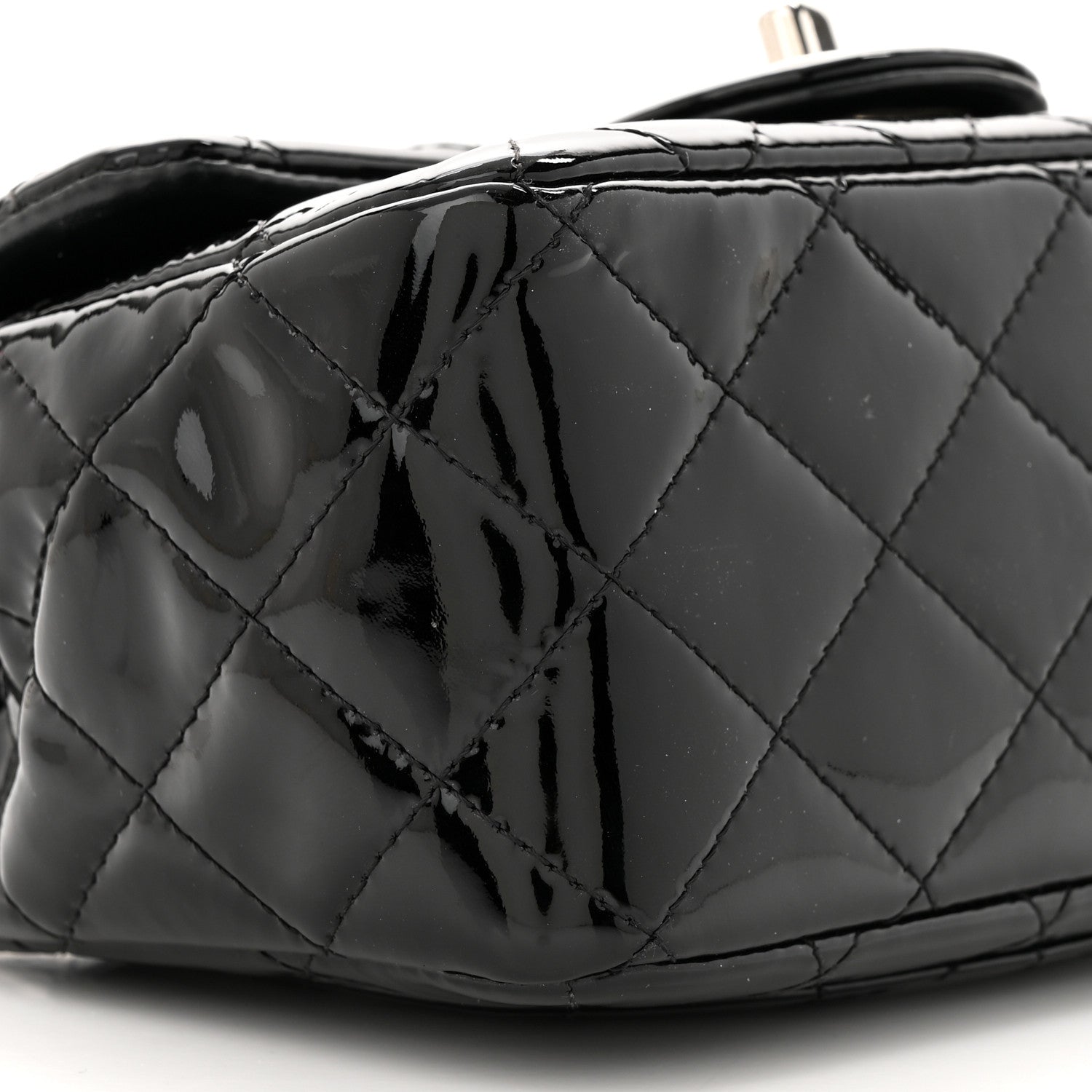 Chanel Patent Calfskin Quilted Mini Square Flap Black 9 of 10