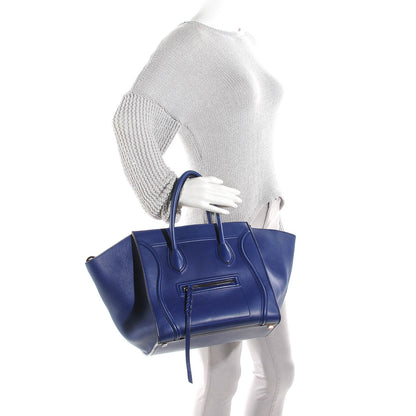 Celine Supple Calfskin Medium Phantom Luggage Indigo 2 of 8
