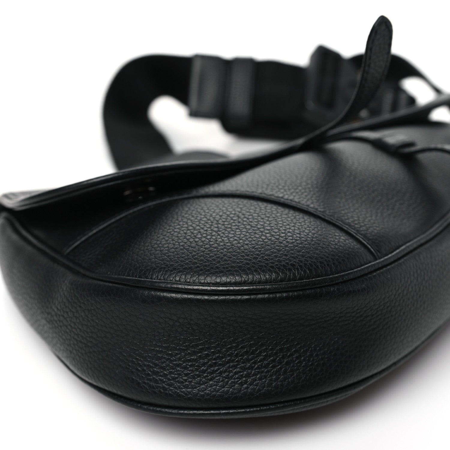 Christian Dior Grained Calfskin Mens Saddle Bag Black 9 of 10