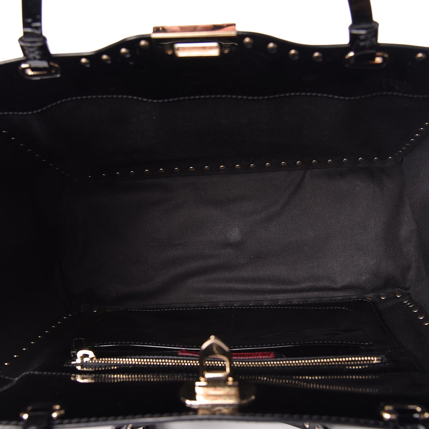 Patent Punkouture Medium Rockstud All Over Tote Black