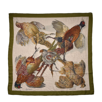 Hermes Cashmere Silk Belle Chasse Scarf 90 1 of 6