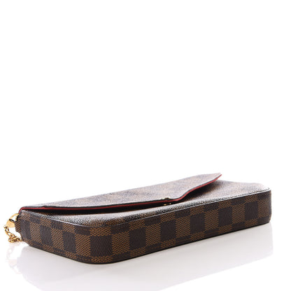 Louis Vuitton Damier Ebene Pochette Felicie Chain Wallet 5 of 12