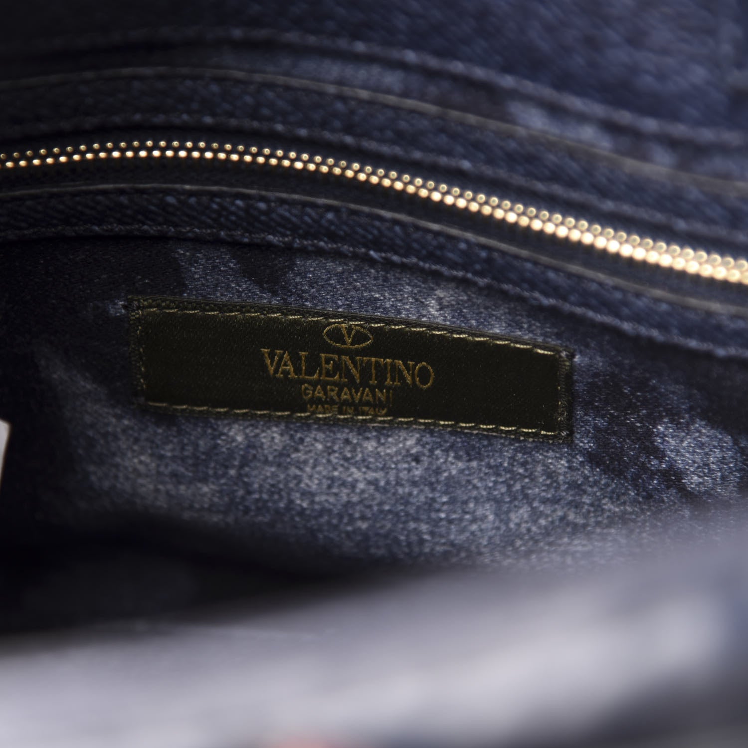 Valentino Garavani Denim Butterfly Embroidered Small My Rockstud Frame Bag Blue 6 of 9