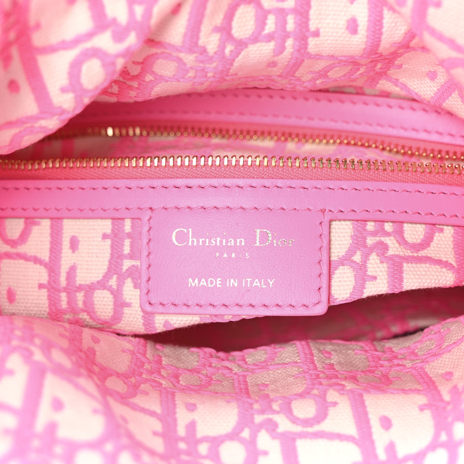 Christian Dior Wicker Oblique Medium Lady Dior Bag Fluorescent Pink 6 of 9