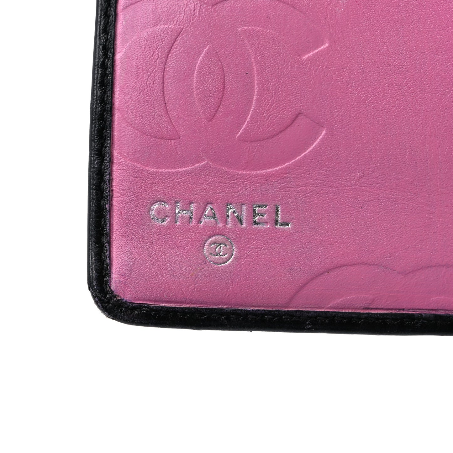 Calfskin Quilted Cambon Yen Wallet Black