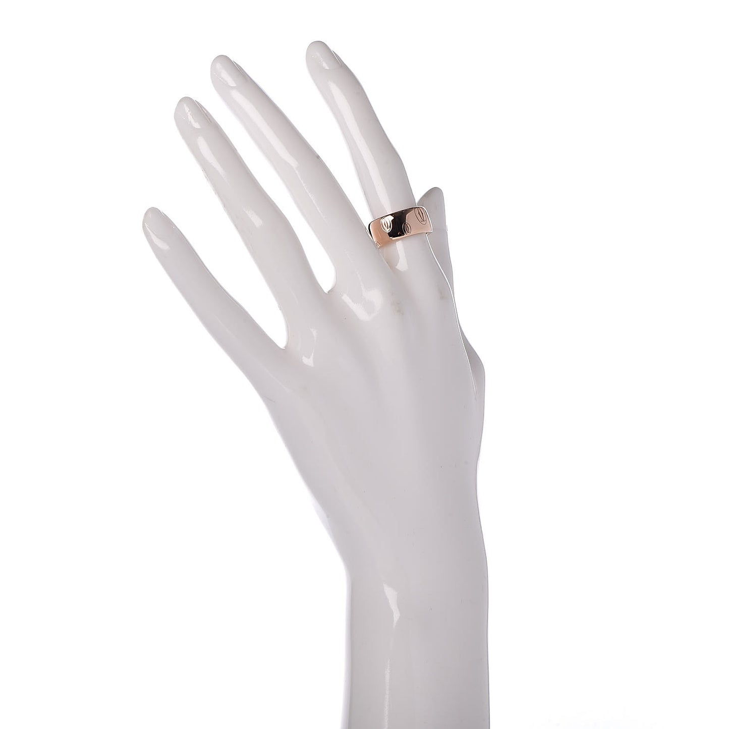 18K Pink Gold 8mm Happy Birthday Band Ring 49 5