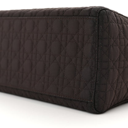 Christian Dior Nylon Cannage Large Lady Dior Brown 10 of 10