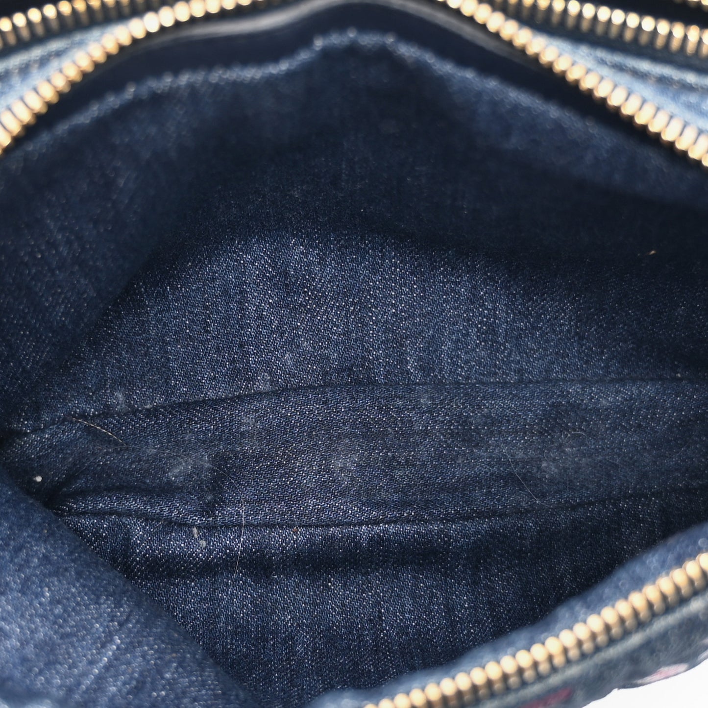 Denim Matelasse Camera Bag  Blue Multicolor