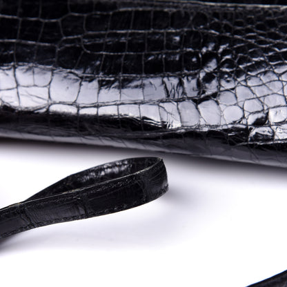 Nancy Gonzalez Crocodile Envelope Shoulder Bag Black 9 of 9