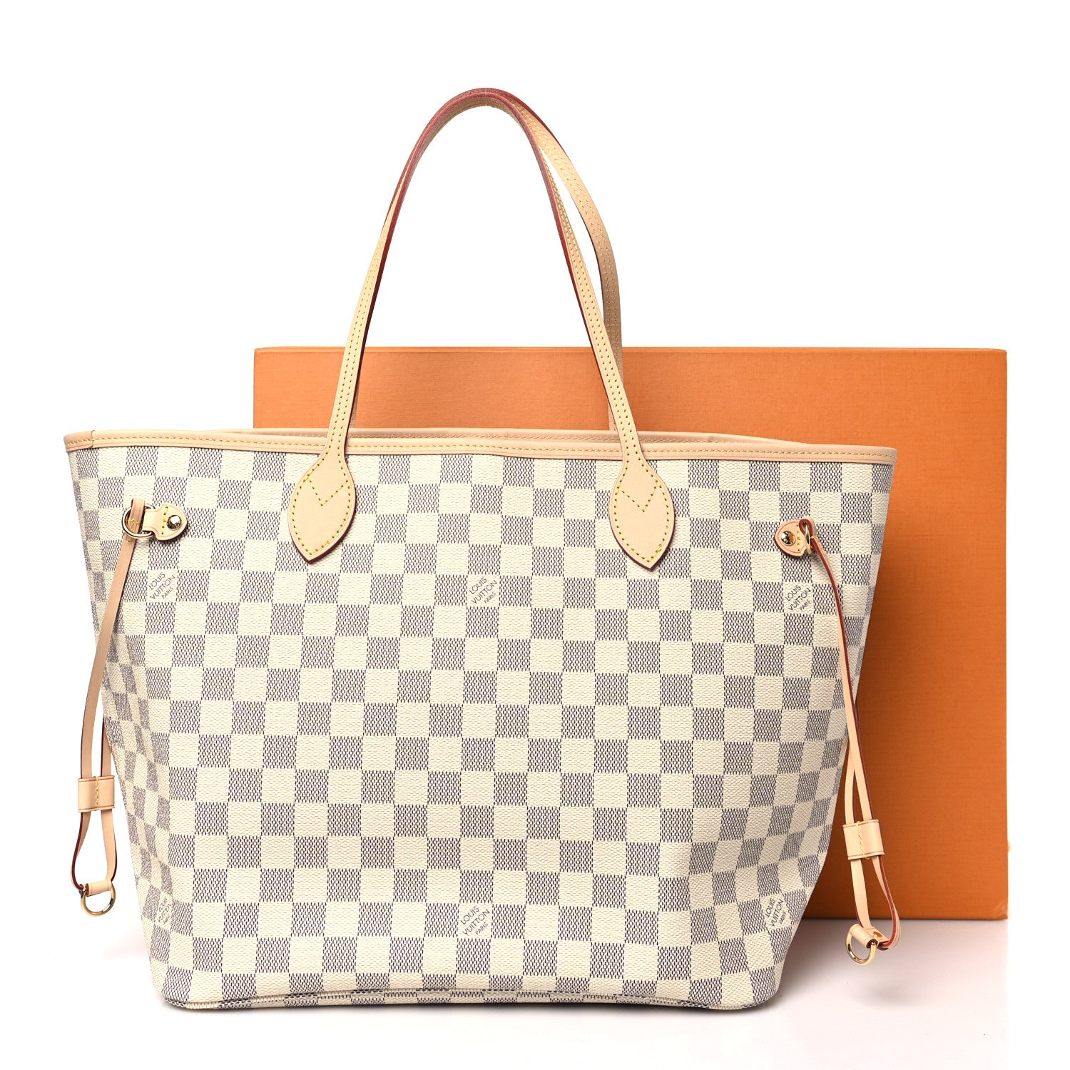 Louis Vuitton Damier Azur Neo Neverfull MM Rose Ballerine 10 of 10