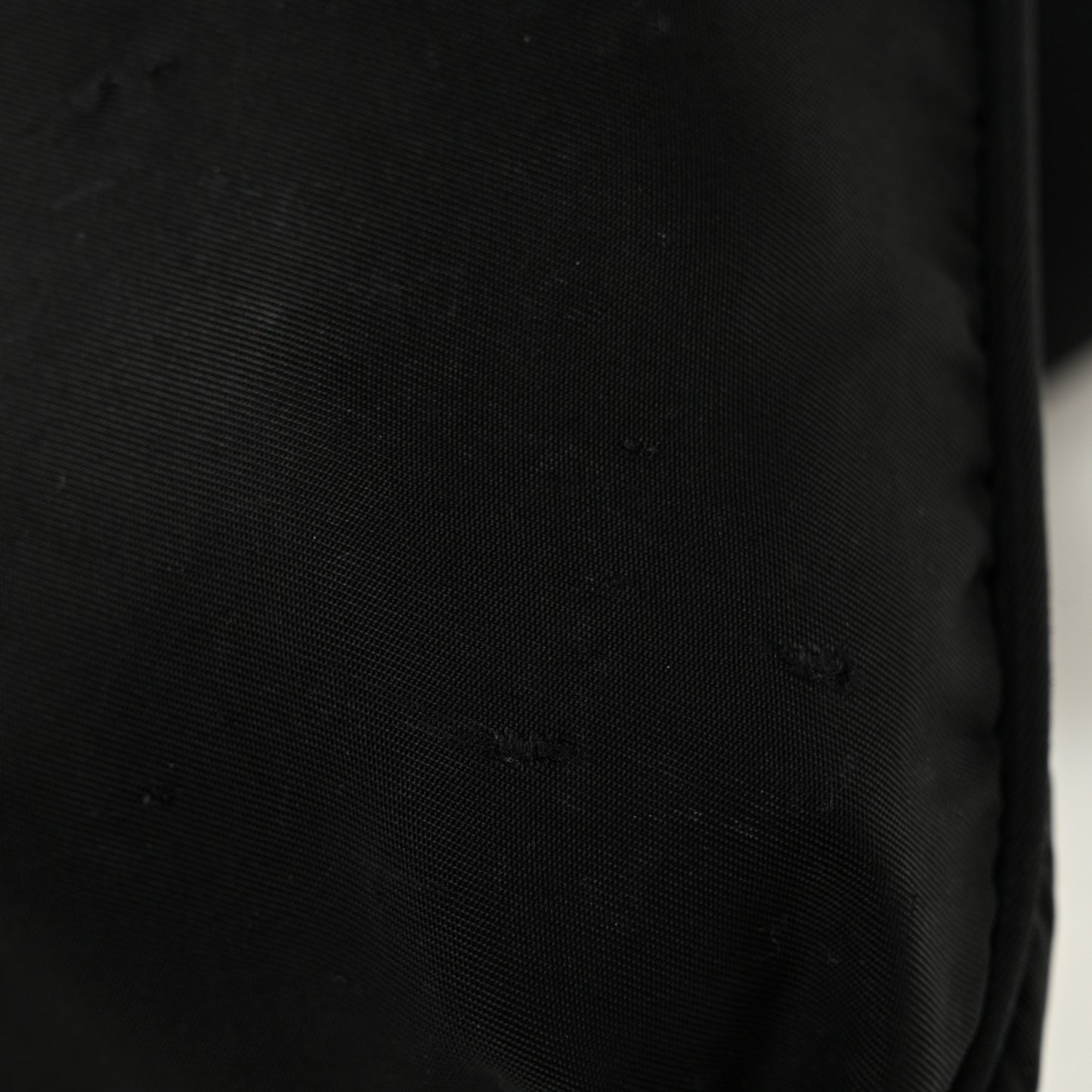 Nylon Flat Messenger Bag Black