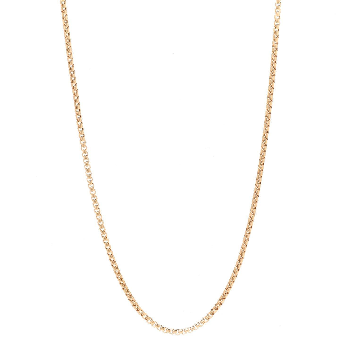 David Yurman 18K Yellow Gold 2.7mm Box Chain Necklace 22" 1 of 5