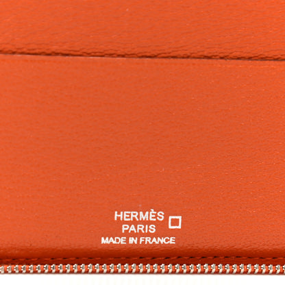Hermes Shiny Alligator Globe Trotter Zip Agenda GM Orange 6 of 8