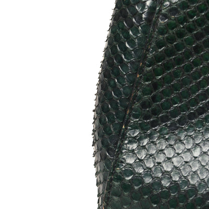 Fendi Snakeskin Shiny Nappa Mini Peekaboo Iconic Satchel Green 15 of 15