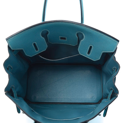 Hermes Togo Birkin 30 Blue Jean 5 of 19