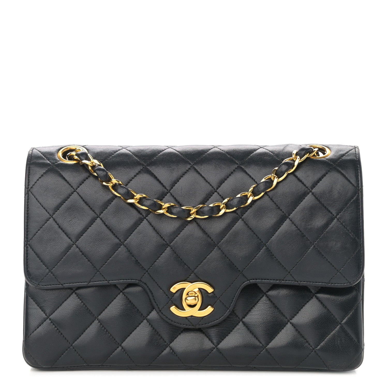 Chanel Lambskin Quilted Small Double Flap Black 1 of 13