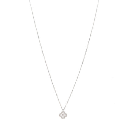 Van Cleef & Arpels 18K White Gold Diamond Sweet Alhambra Pendant Necklace 1 of 6