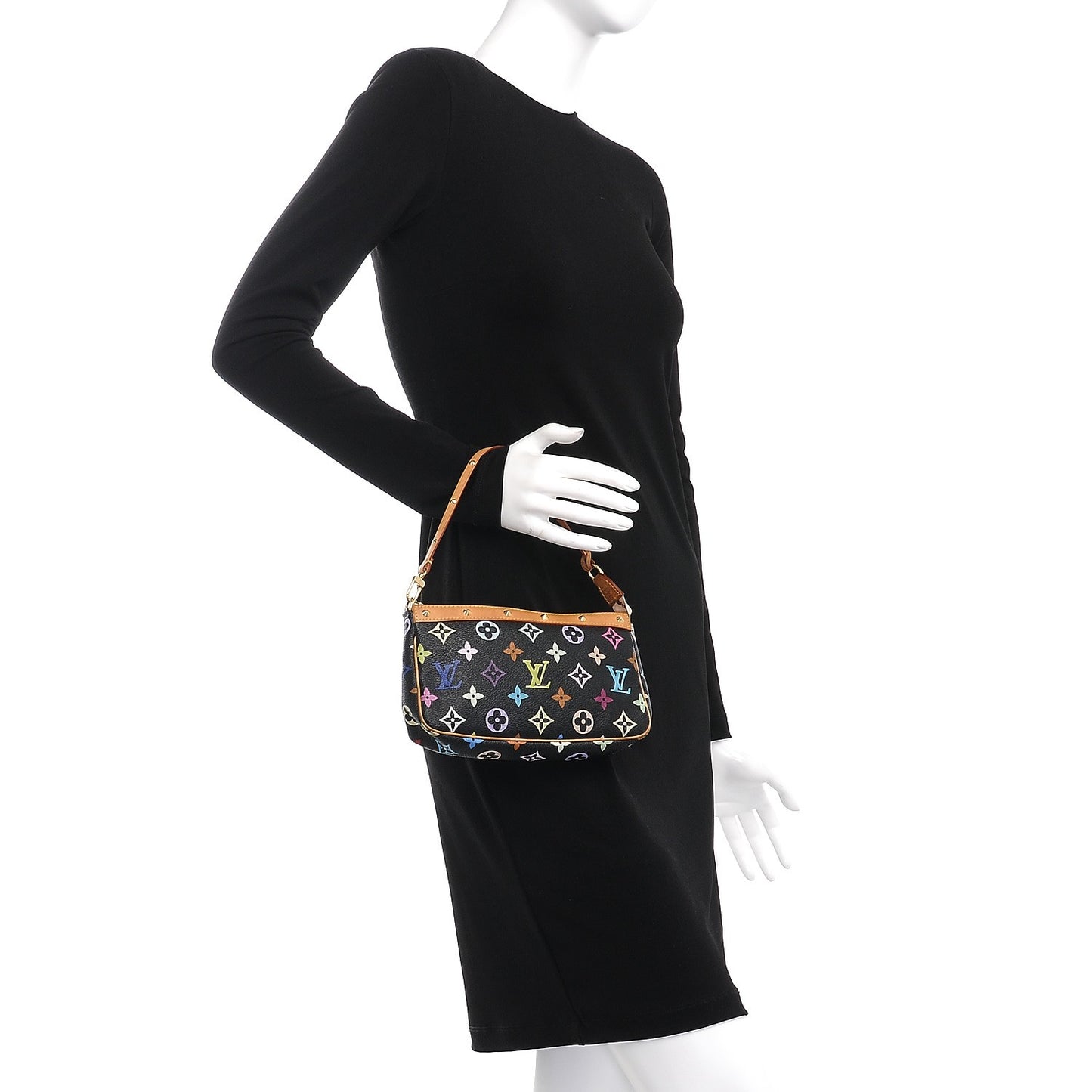 Monogram Multicolor Pochette Accessories Black