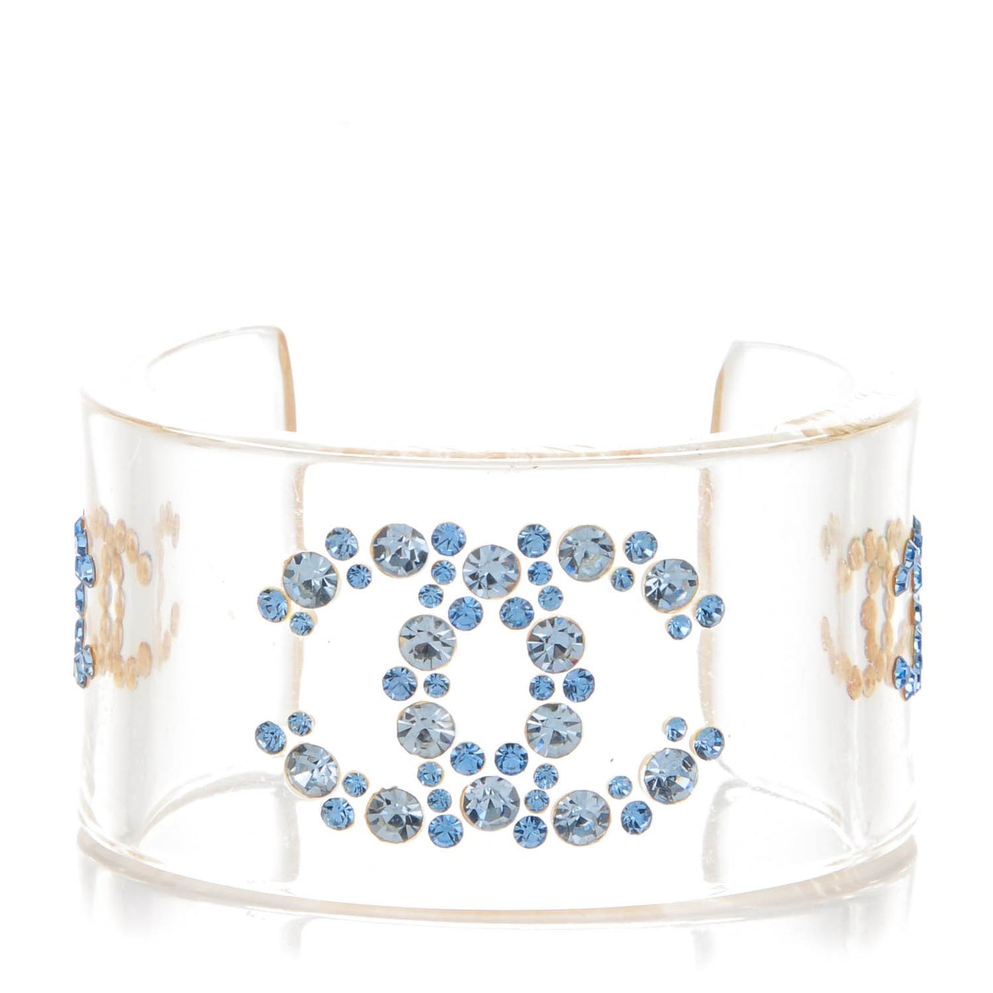 Lucite Crystal CC Cuff Transparent