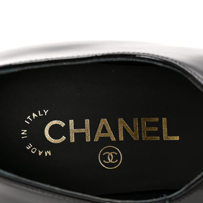 Chanel Patent Calfskin Grosgrain CC Mary Jane Pumps 39.5 Black 8 of 10
