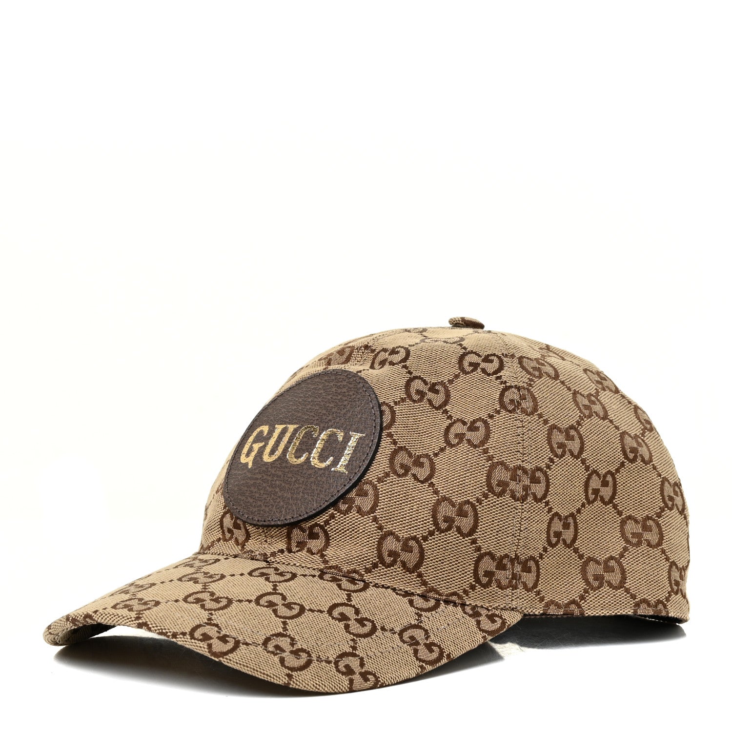 Gucci Monogram Textured Dollar Calfskin Zeno Baseball Hat M Beige 1 of 7