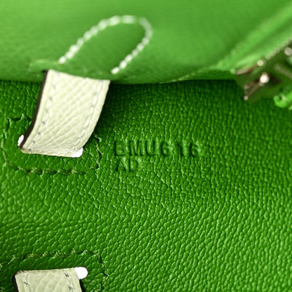 Hermes Epsom Tri-Color Kelly Sellier 25 Vert Yucca Vert Fizz Etoupe 7 of 11