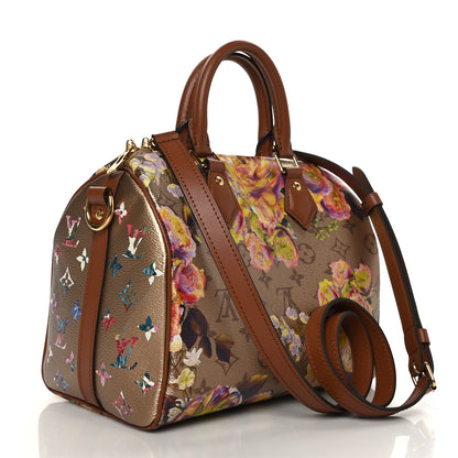 Louis Vuitton Metallic Monogram LV Garden Speedy Bandouliere 25 Gold 3 of 9