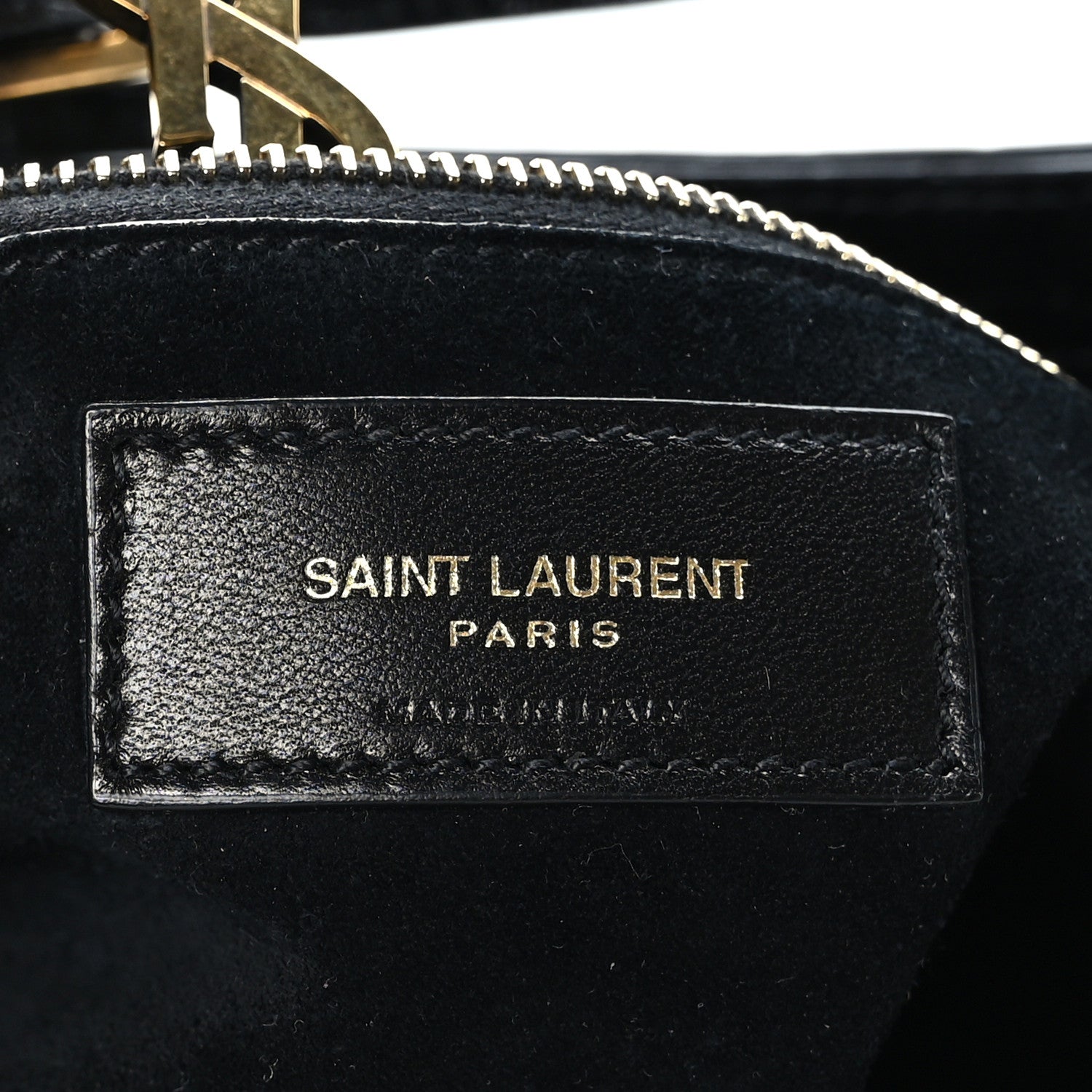 Saint Laurent Calfskin Crocodile Embossed LE 5 A 7 Hobo Black 5 of 9