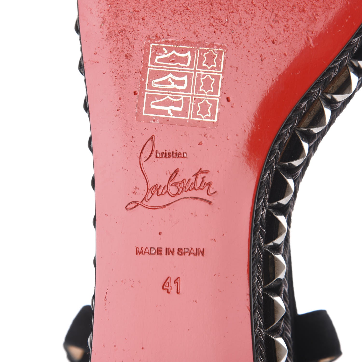 Christian Louboutin Suede Cataclou 60 Platform Sandals 41 Black 8 of 8