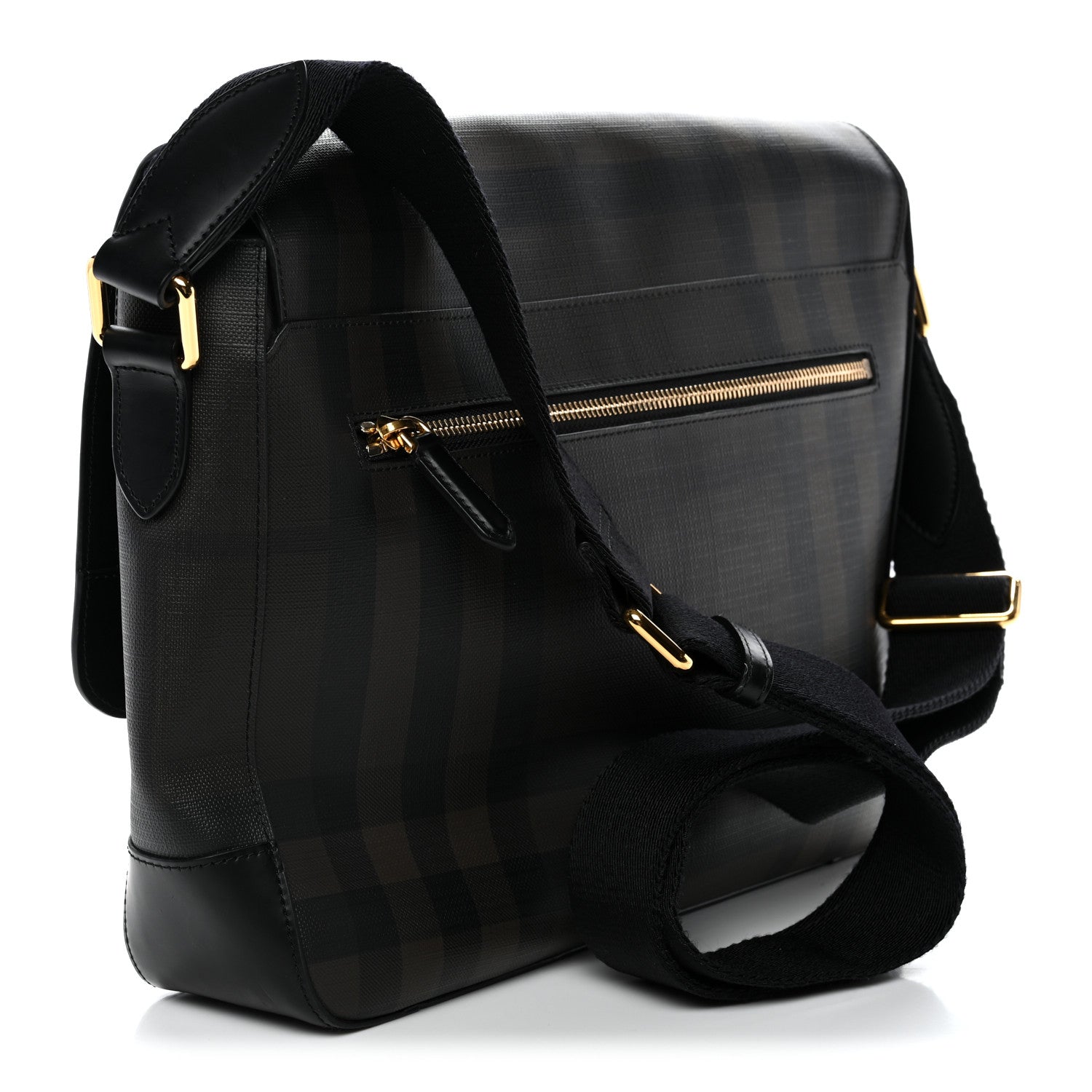 Burberry Smoked Check Medium Hendley Messenger Bag Black 3 of 10