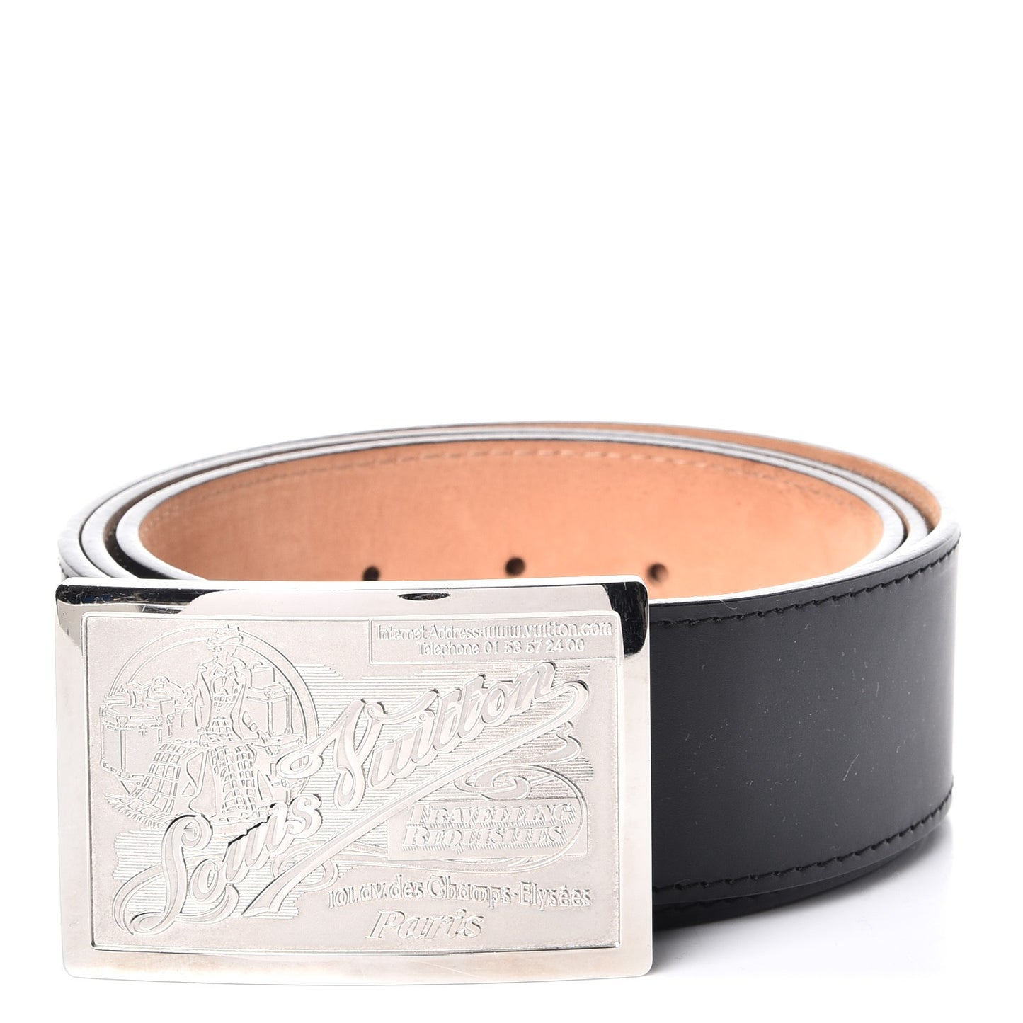 Calfskin Jeans Belt 110 44 Black