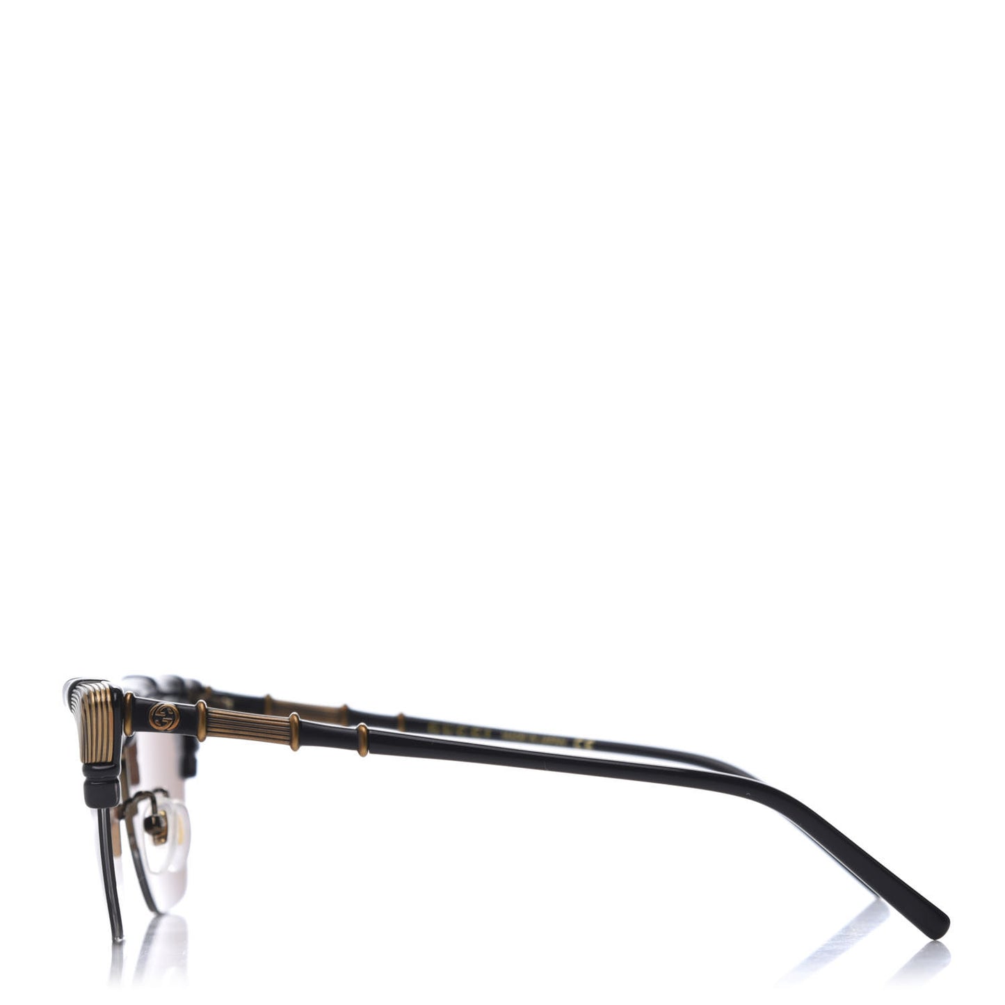 Acetate Metal Bamboo Sunglasses GG660S Black Brown
