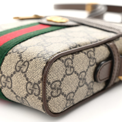 Gucci GG Supreme Monogram Web Mini Ophidia Messenger Brown 10 of 11
